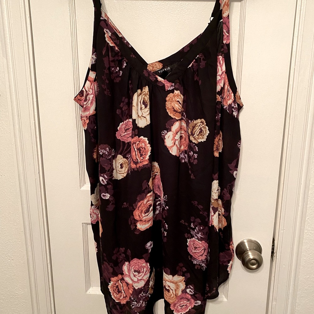 EUC Torrid Chiffon floral top